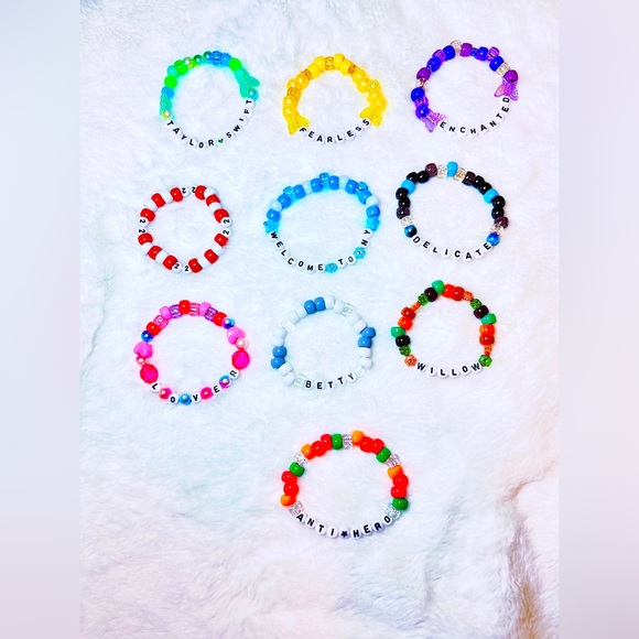 Taylor Swift Eras Tour Friendship Bracelets (10 = 1 per Era ft ALBUM NAMES) - Picture 2 of 10